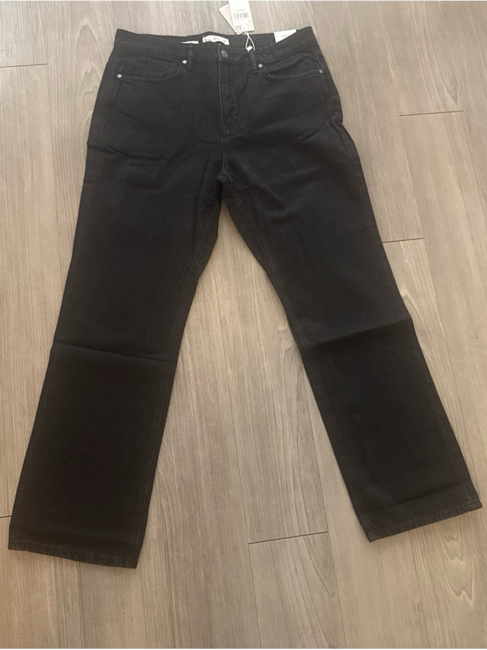 Mango woman’s Straight Black Jeans